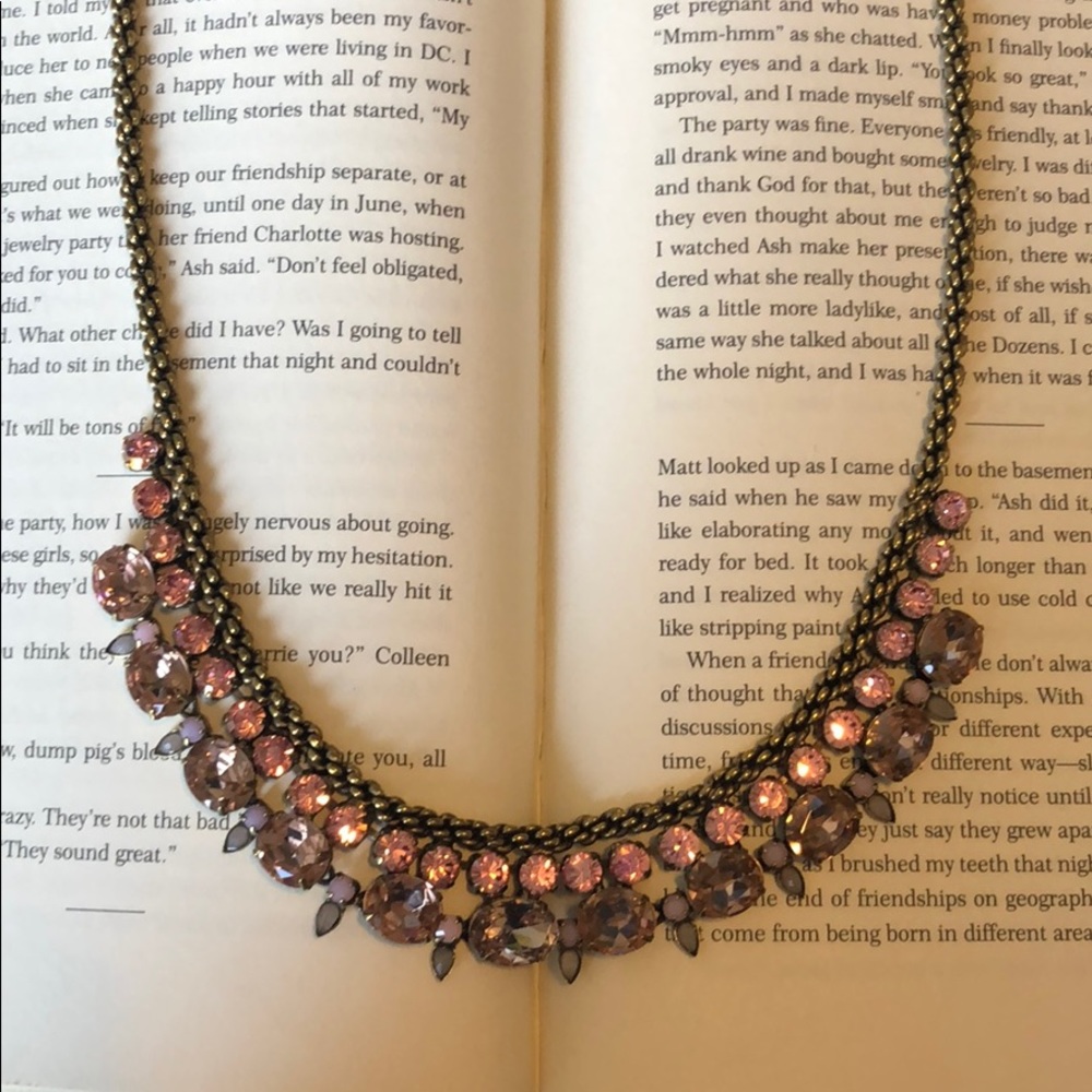 Sorrelli Pink Crystal Bib Necklace